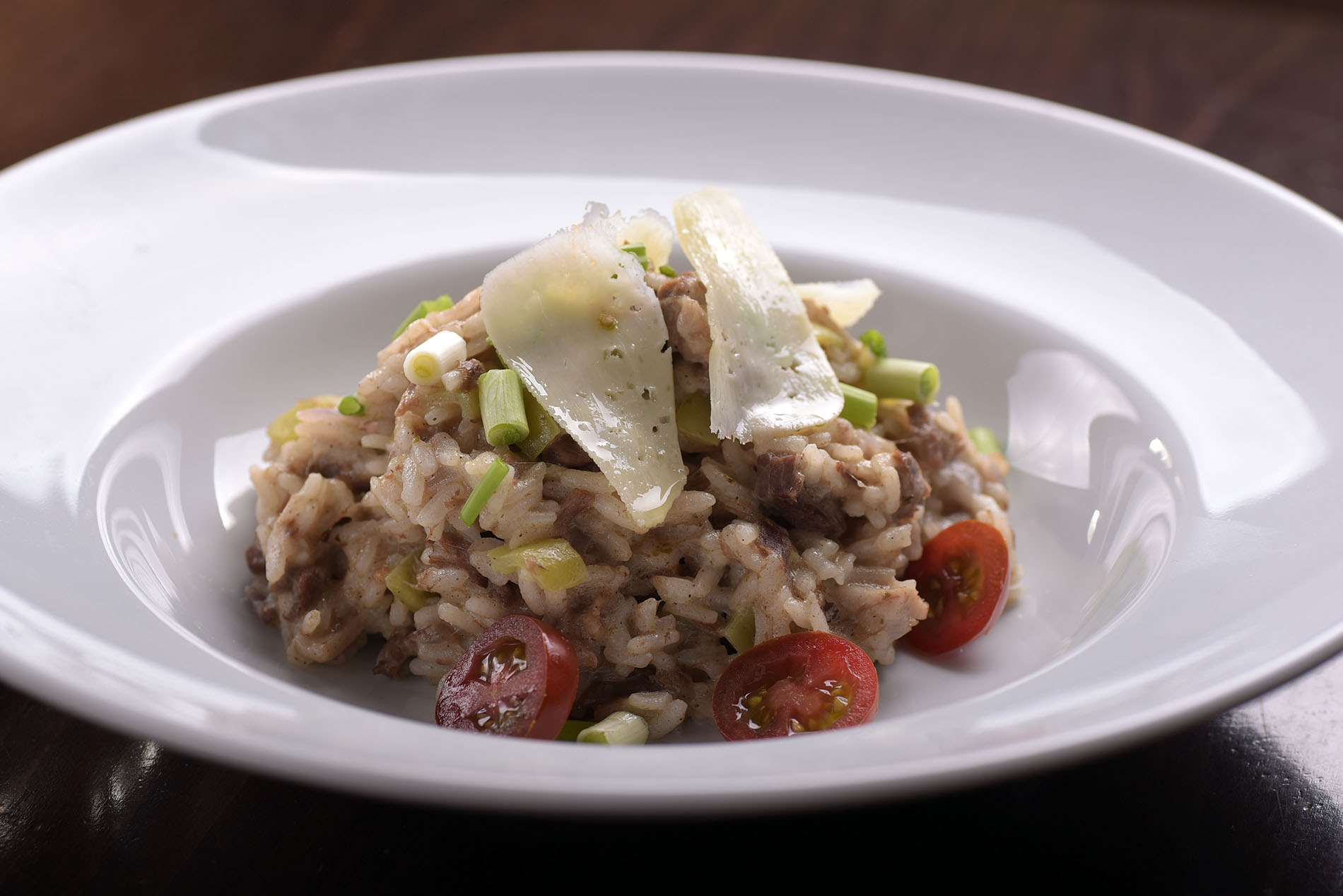 Risotto with Foustani’s Kavourmas Confit and Vegetables